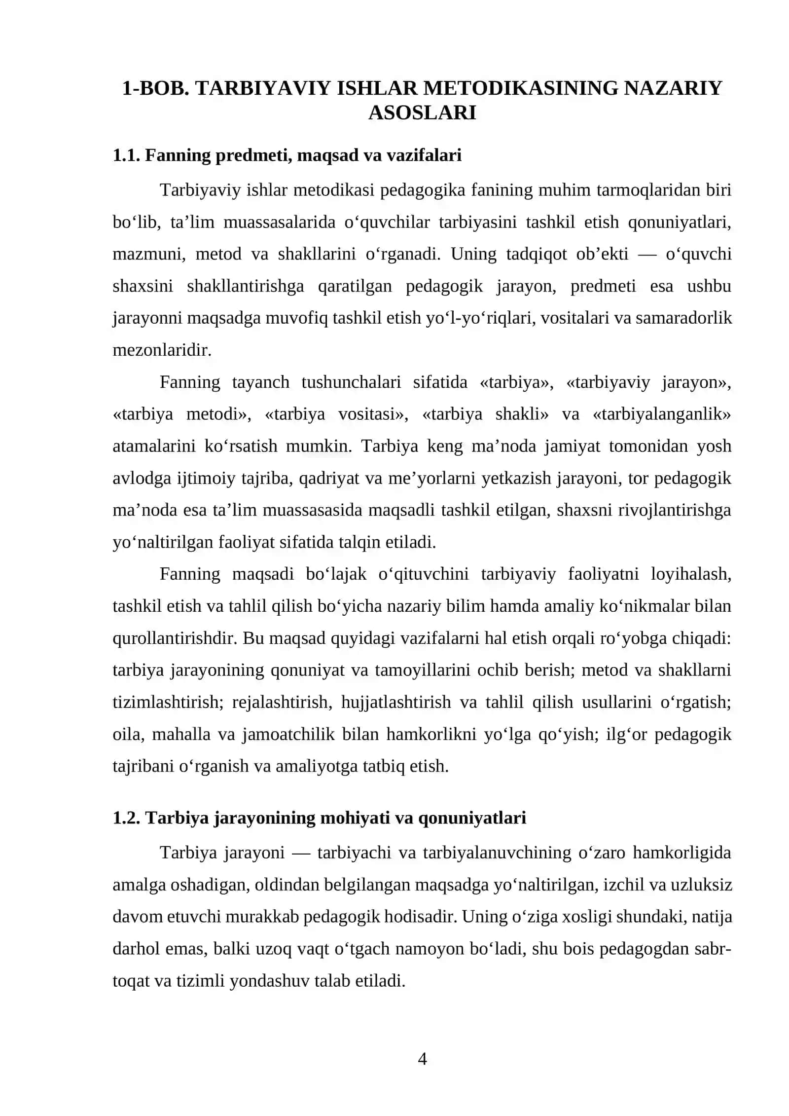 Tarbiyaviy ishlar metodikasi 4