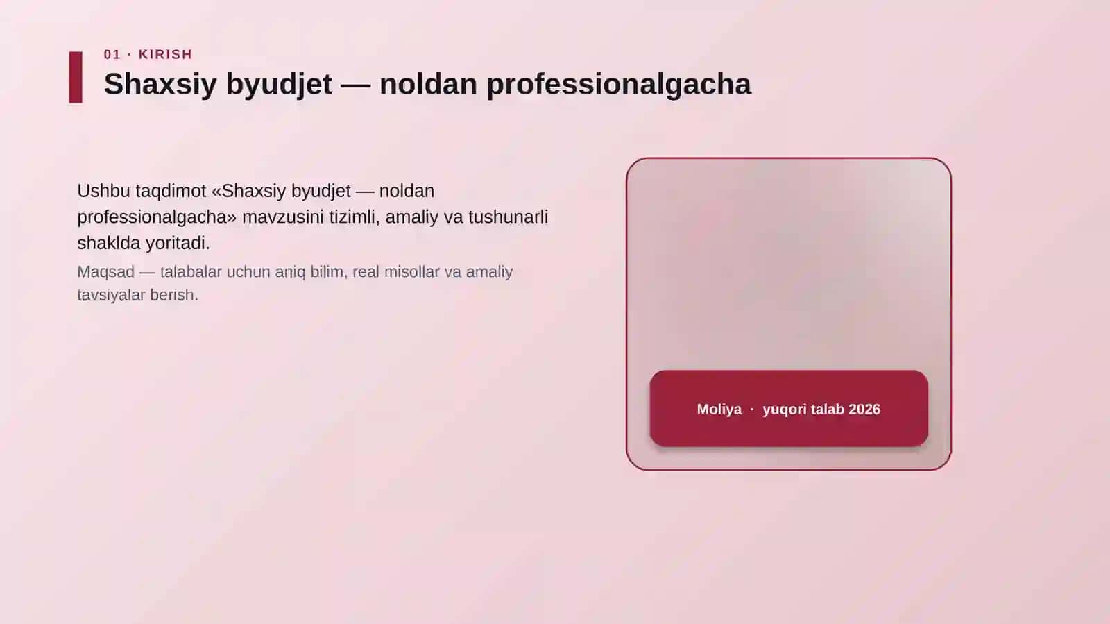 Shaxsiy byudjet — noldan professionalgacha 4