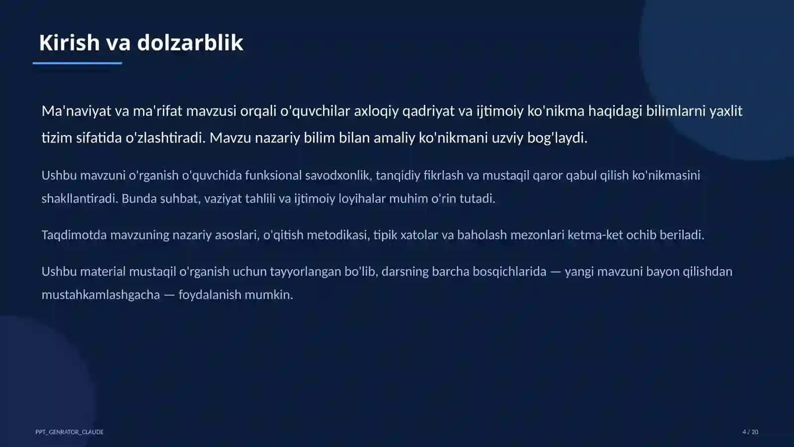 Ma'naviyat va ma'rifat (10-sinf) 4