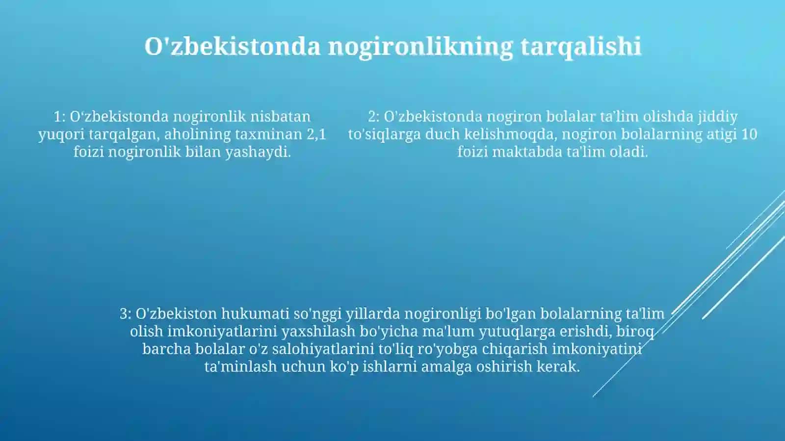 O‘zbekistanda Imkoniyati Cheklangan Bolalar UchunInklyuzivTa'Lim 4