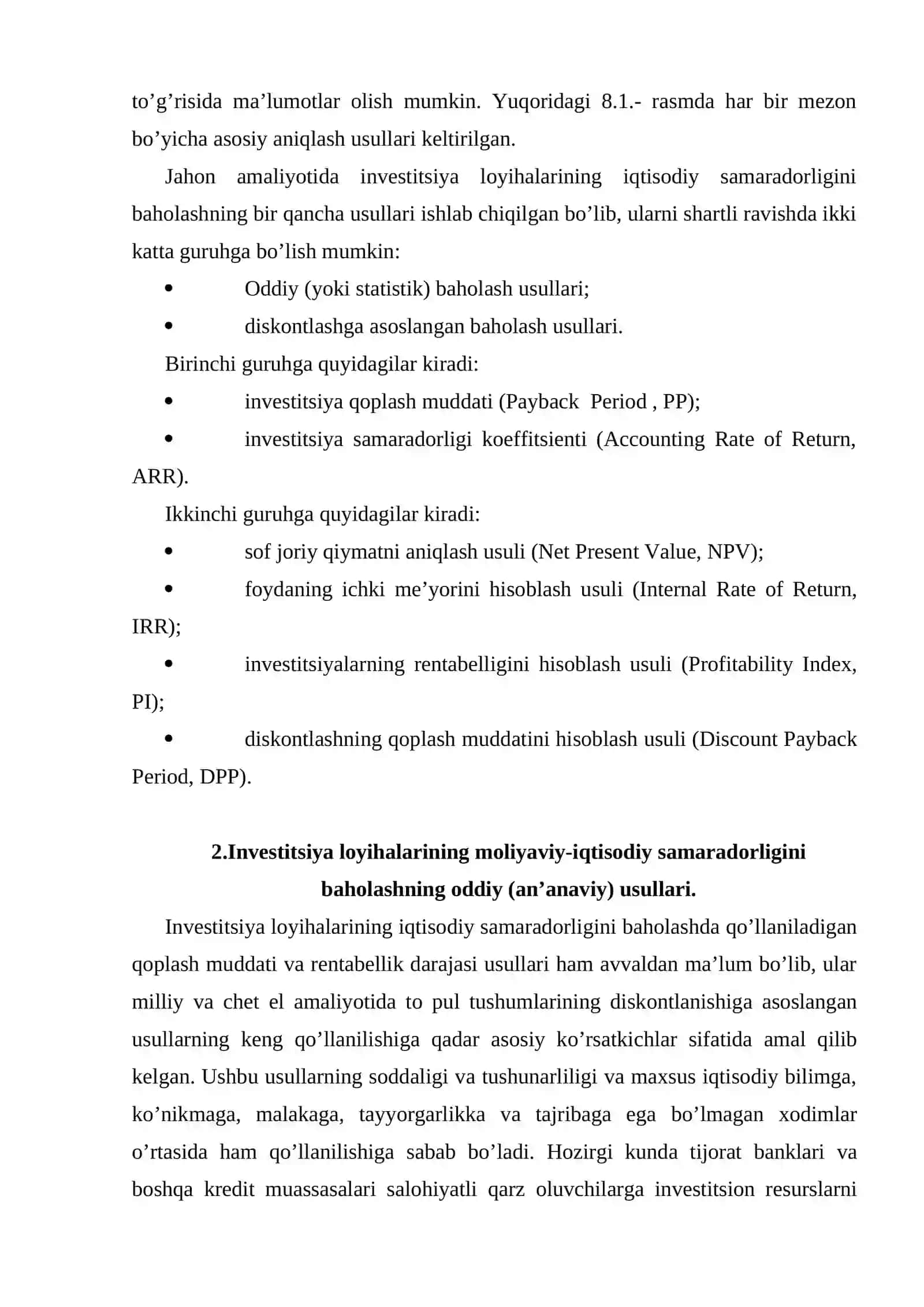 Investitsiya loyihalarining moliyaviy va iqtisodiy samaradorligini baholash 4