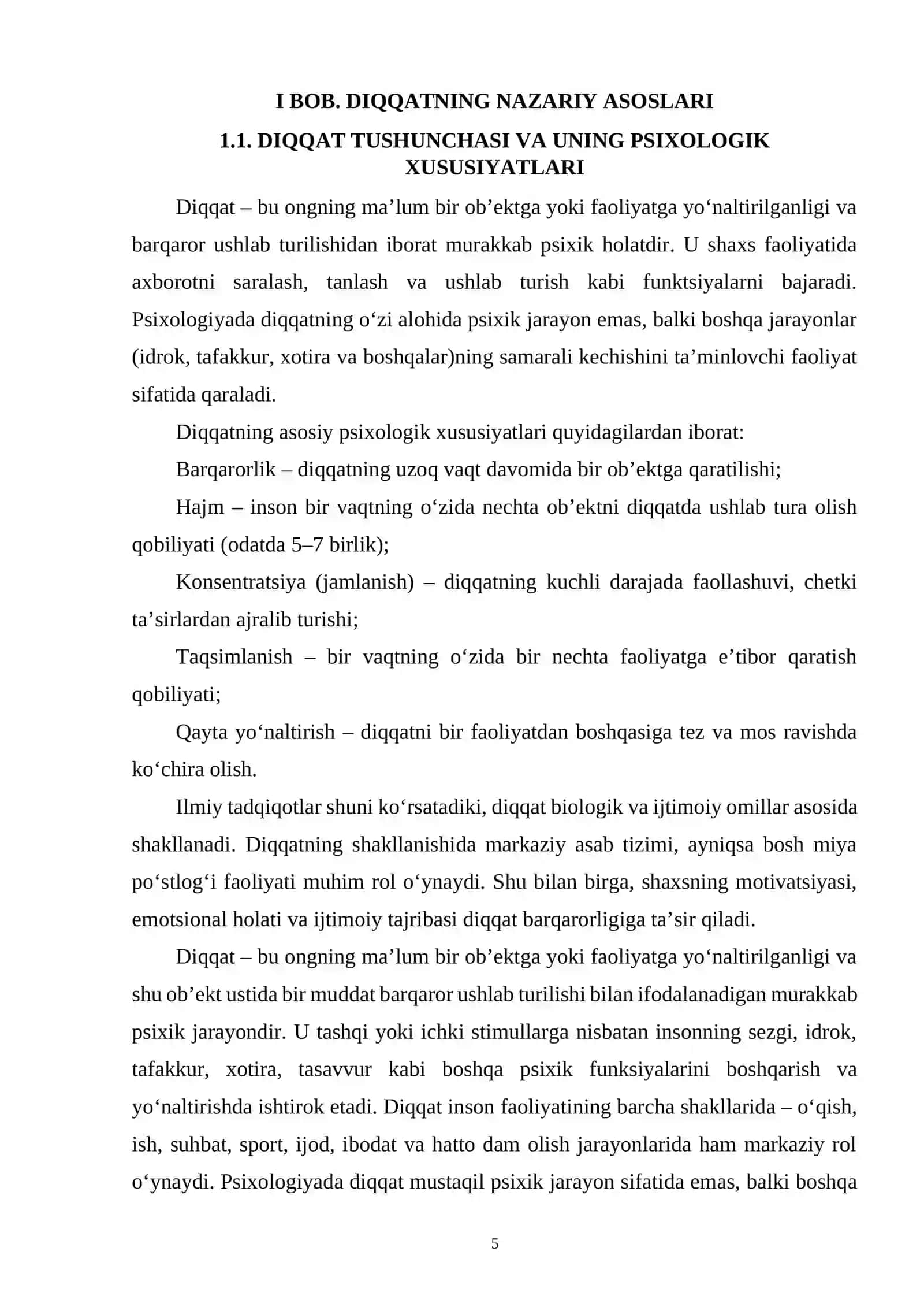 DIQQATNING PATALOGIYASI HAQIDA TUSHUNCHA 4
