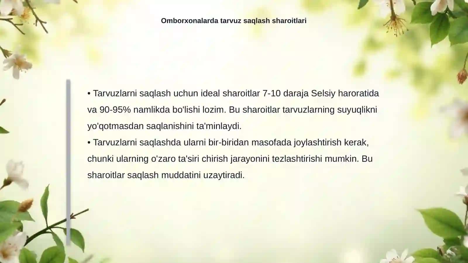 Omborxonalarda qovun va tarvuzni saqlash davridagi kasalliklar bilan tanishish 4
