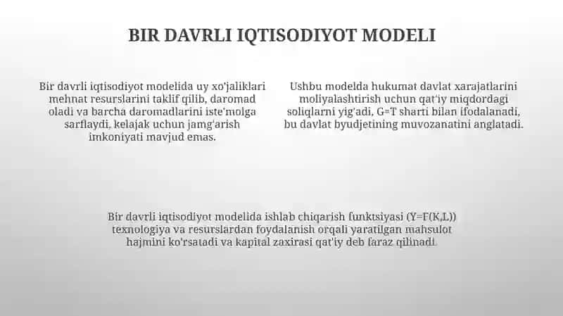Bir davrli iqtisoddagi davlat xarajatlari va soliqlar 4