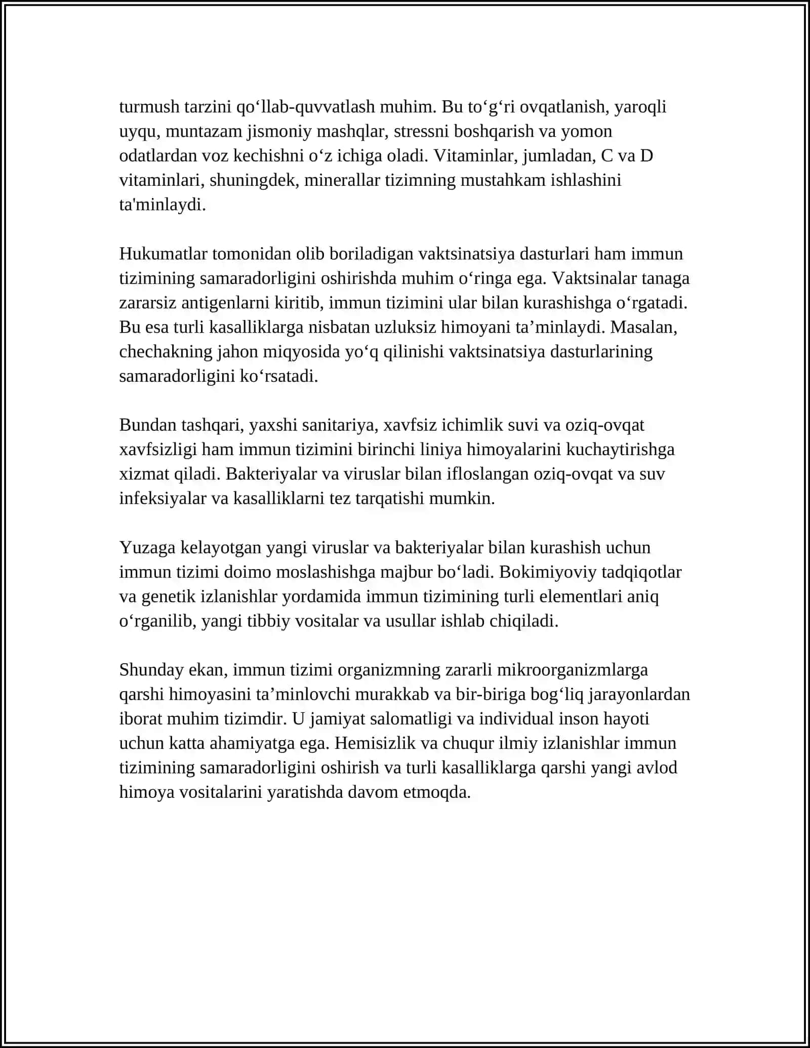 IMMUNITET IMMUNOPROFILAKTIKA IMMUNOTERAPIYA HAQIDA MALUMOT 4