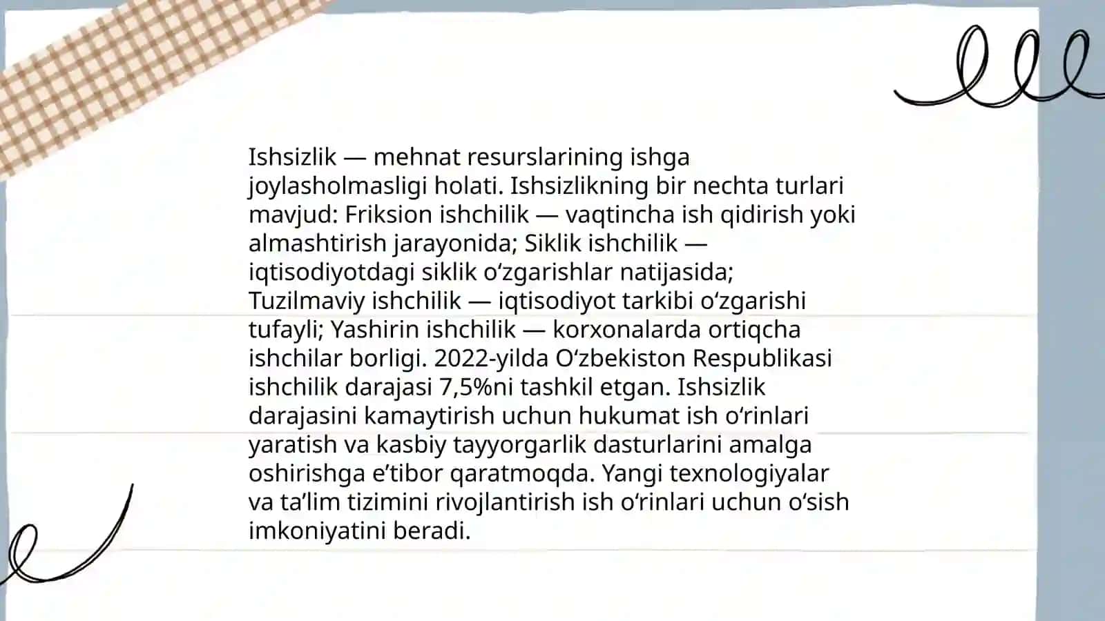 Ishsizlik darajasi 4