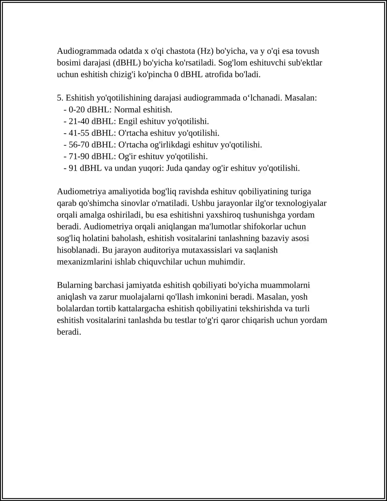 ESHITISH QOBILIYATINI AUDIOMETR YORDAMIDA TEKSHIRISH 4