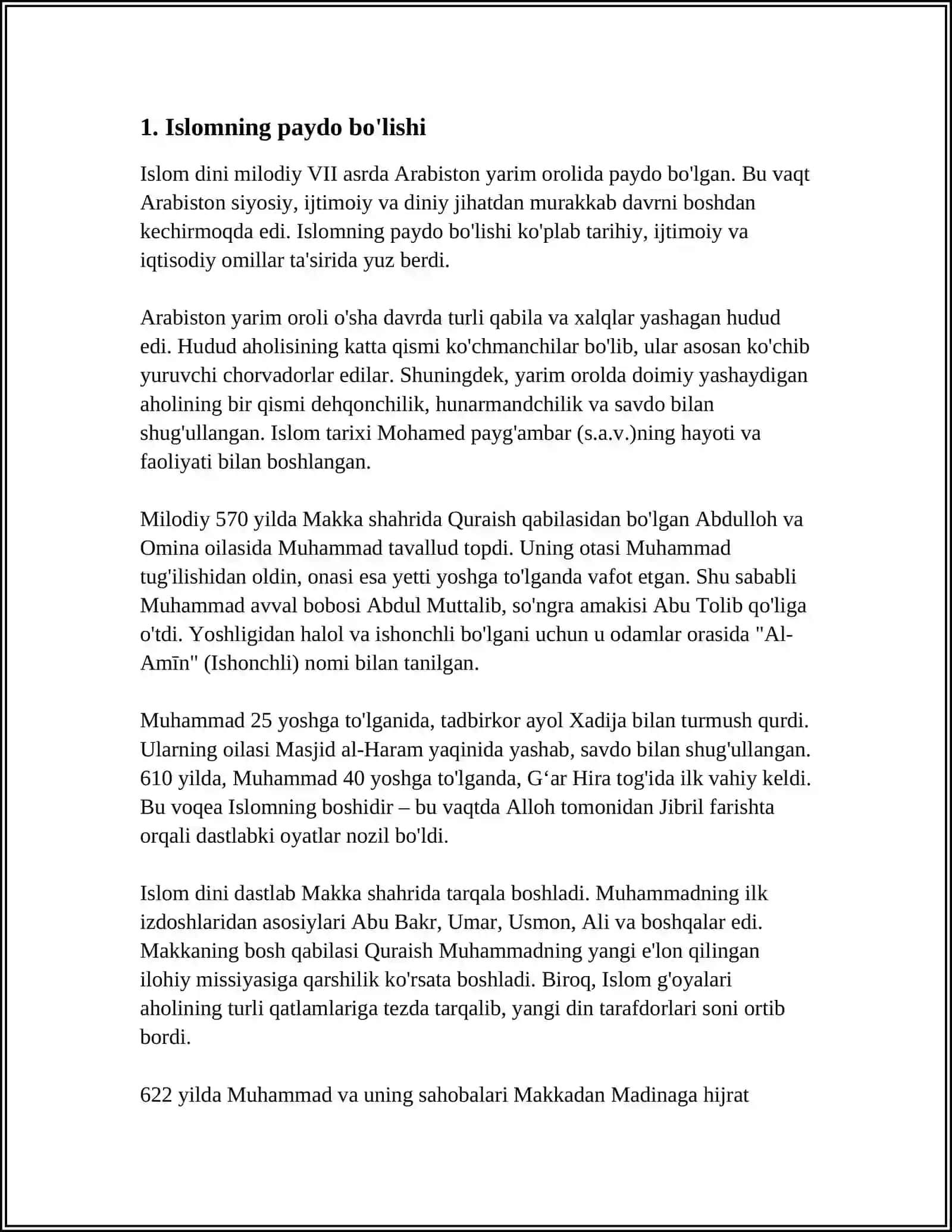 ISLOM VA UNING MOHIYATI 4