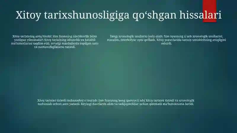 Xitoy Tarixchisi Sim Syan 4