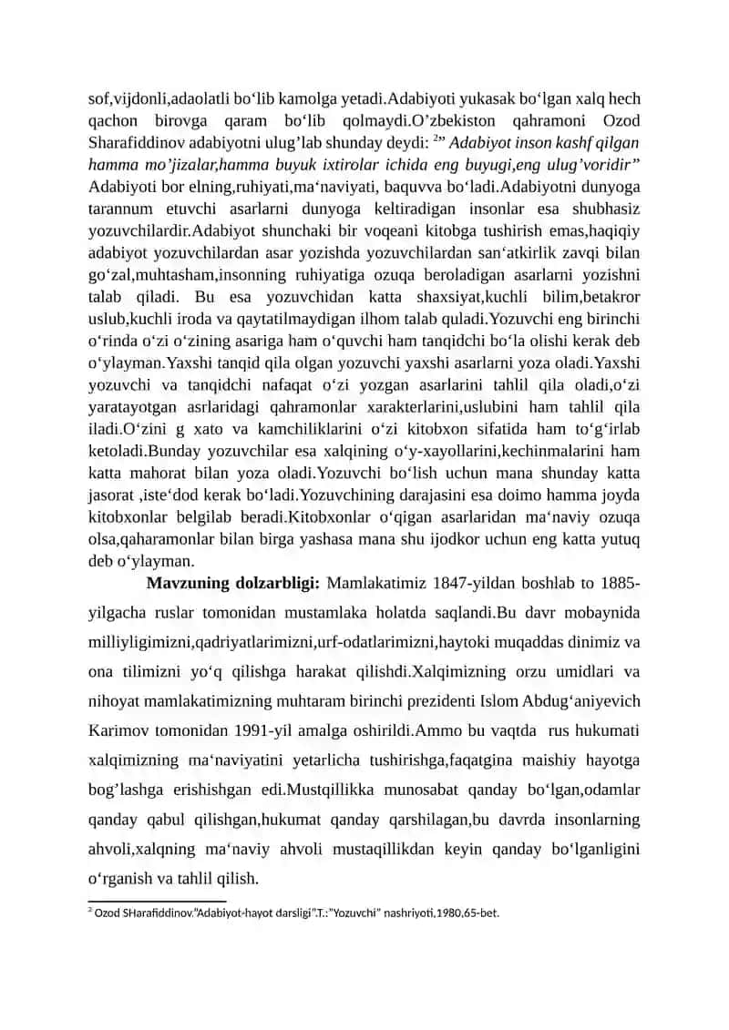 Jahon adabiyotida, o‘zbek nasrida Ulug’bek Hamdam ijodida tutgan o’rni 4