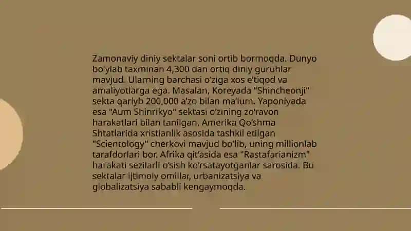 Yangi diniy talimot va sektalar 4