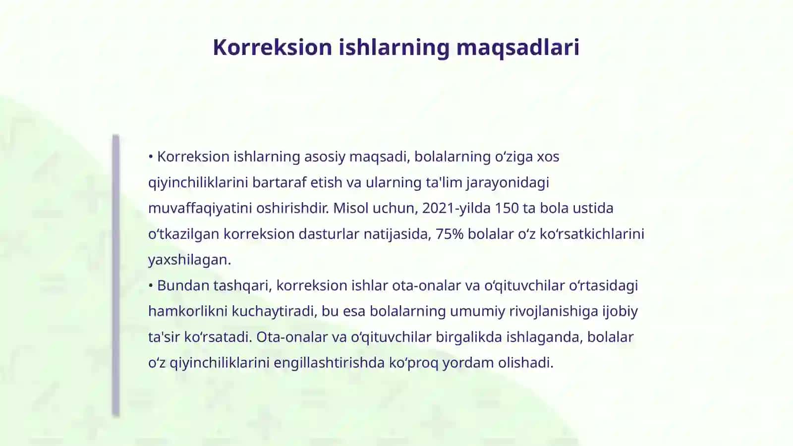 Ota-ona va o‘qituvchilar bilan olib boriladigan korreksion-profilaktik ishlar 4
