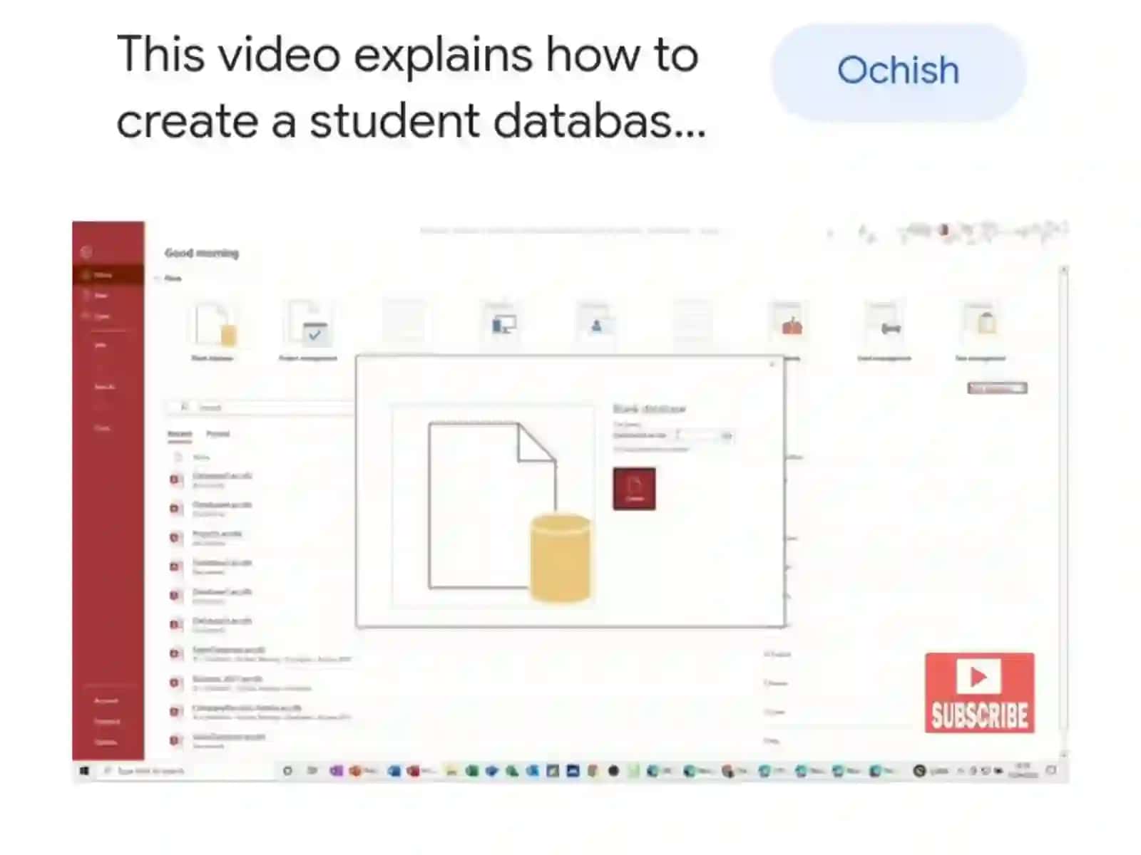 Msaccess dasohagaoidma'lumotlarbazasiniyaratish 4
