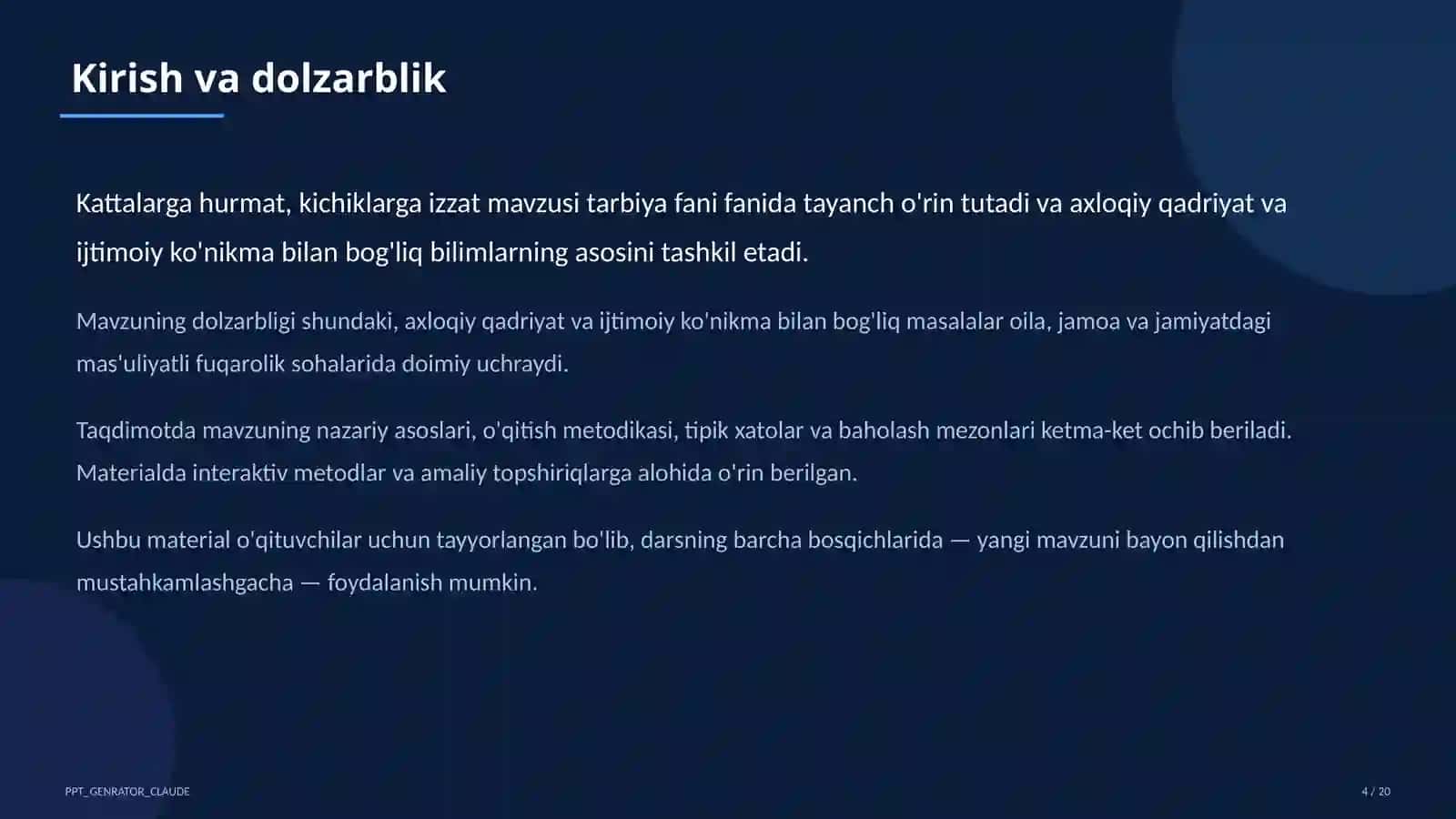 Kattalarga hurmat, kichiklarga izzat (2-sinf) 4