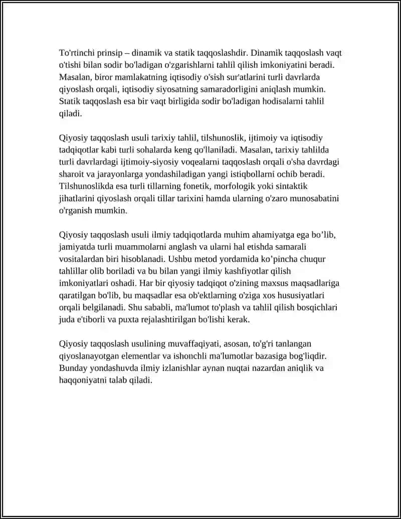 QIYOSIY DINSHUNOSLIKNING METODLARI 4
