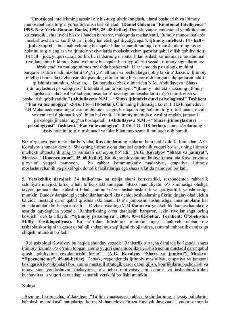 Ta’lim muassasasi rahbar xodimlarining shaxsiy sifatlarini baholash metodikasi 4