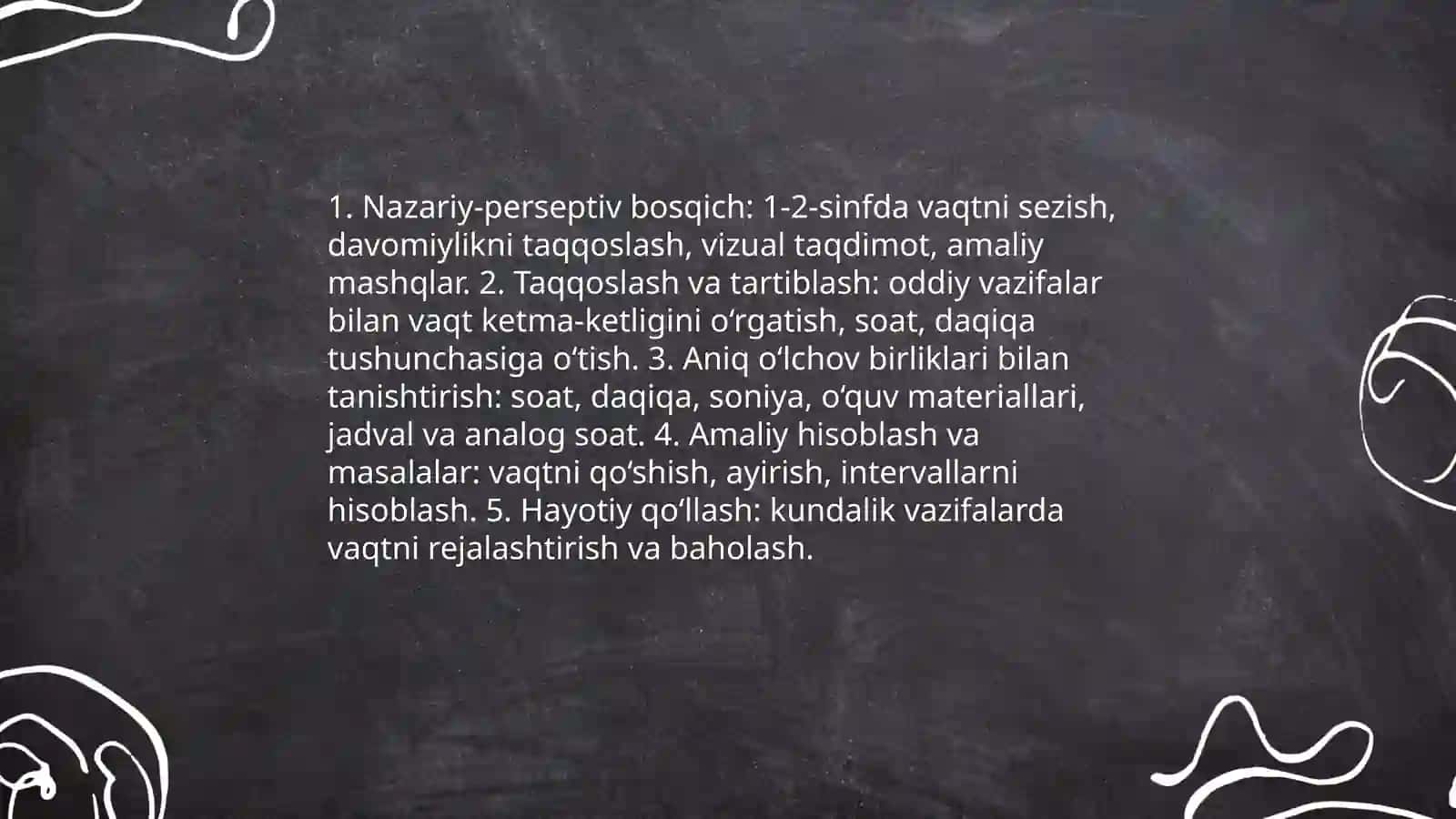 Boshlang‘ich sinflarda vaqt о‘lchov birliklarini о‘rgatish metodikasi 4