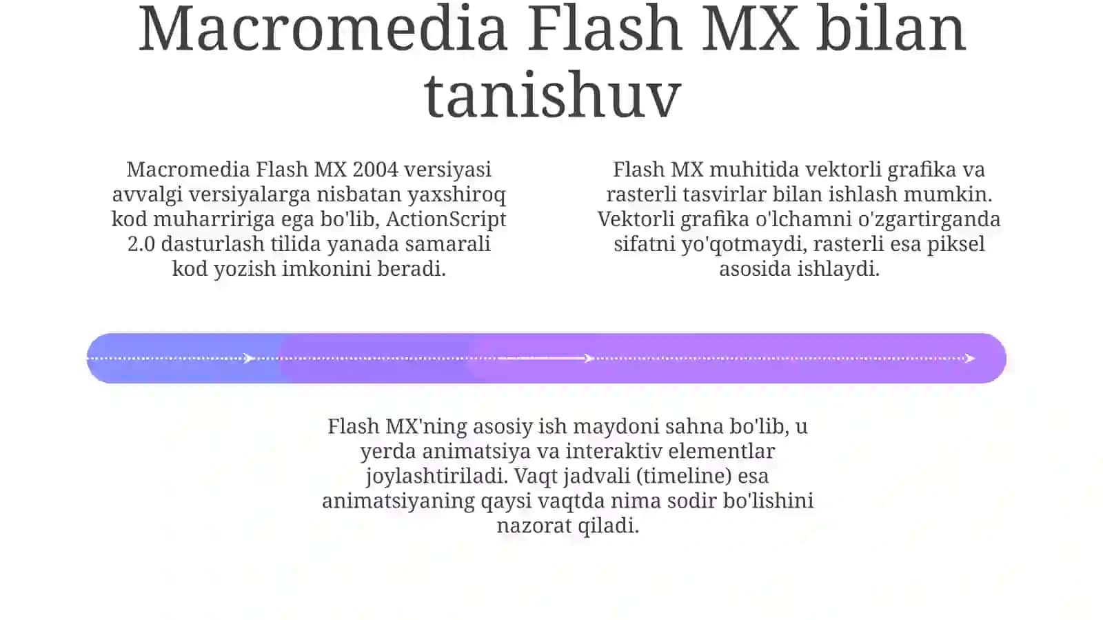 Macromedia Flash MX dasturida fizik jarayonlar animatsiyalarini yaratish 4