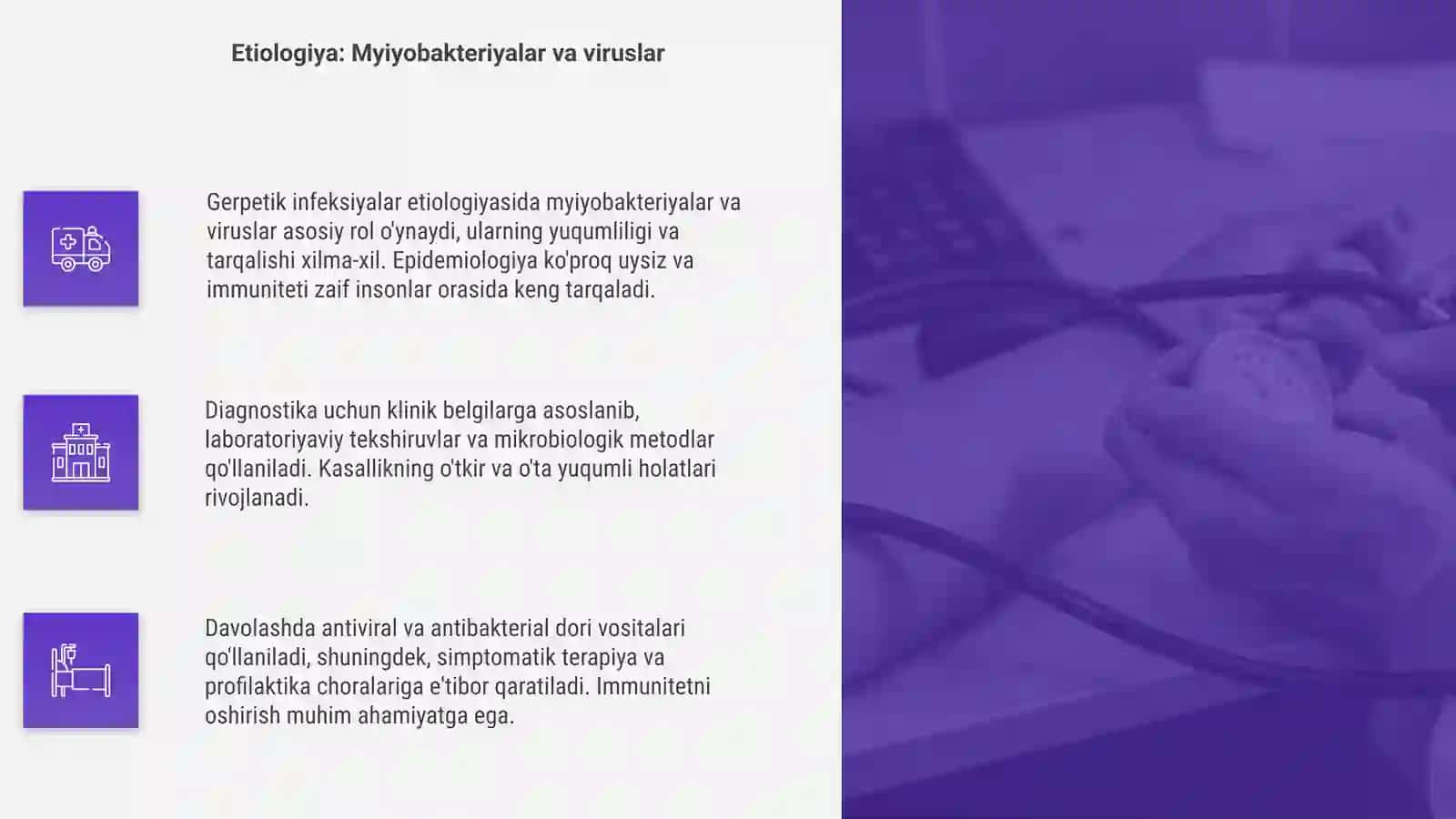 Gerpetik infeksiyasilar. Etiologiyasi, epidemiologiyasi, diagnostikasi, klinikasi va davolash 4