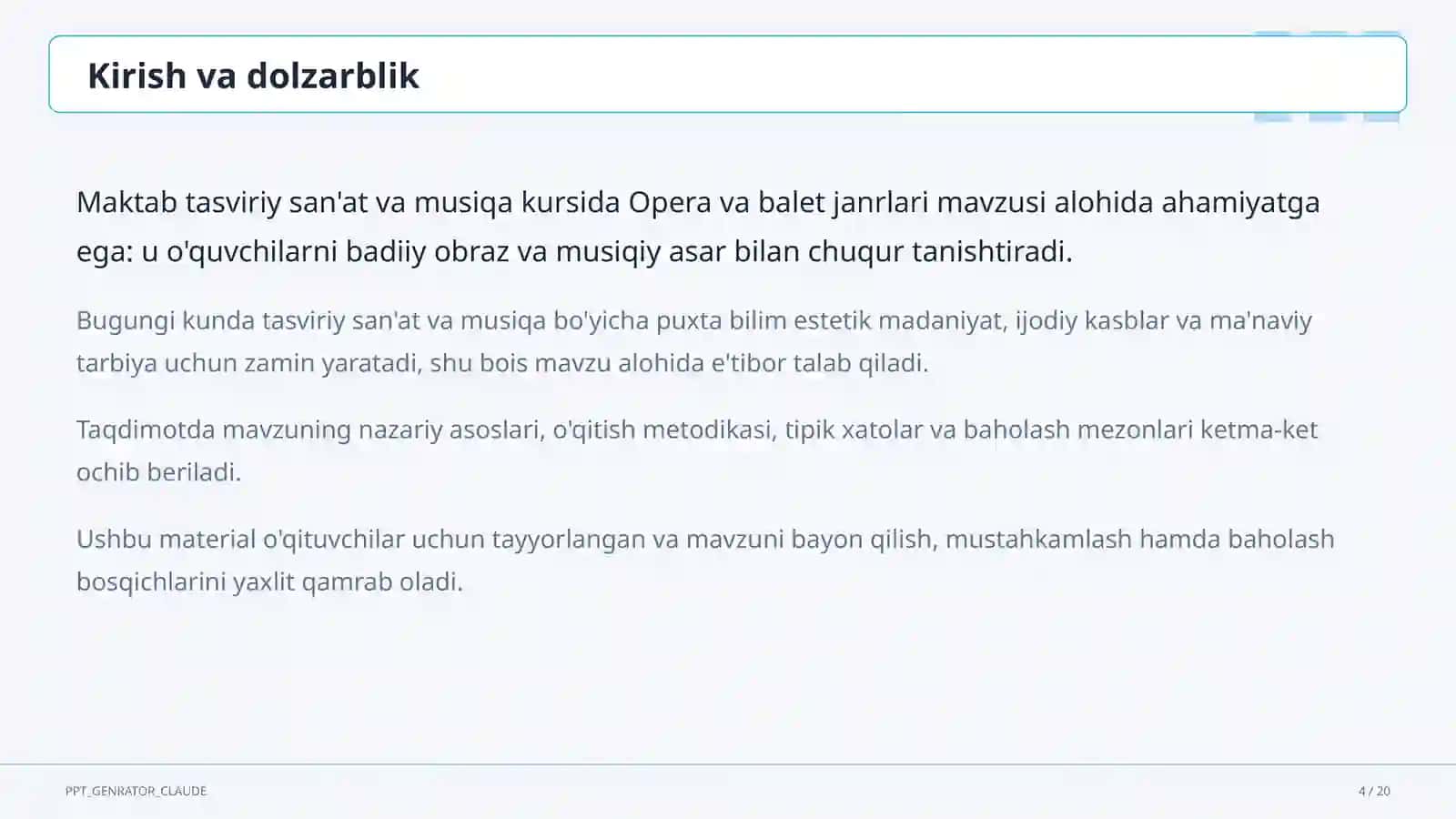 Opera va balet janrlari (6-sinf) 4