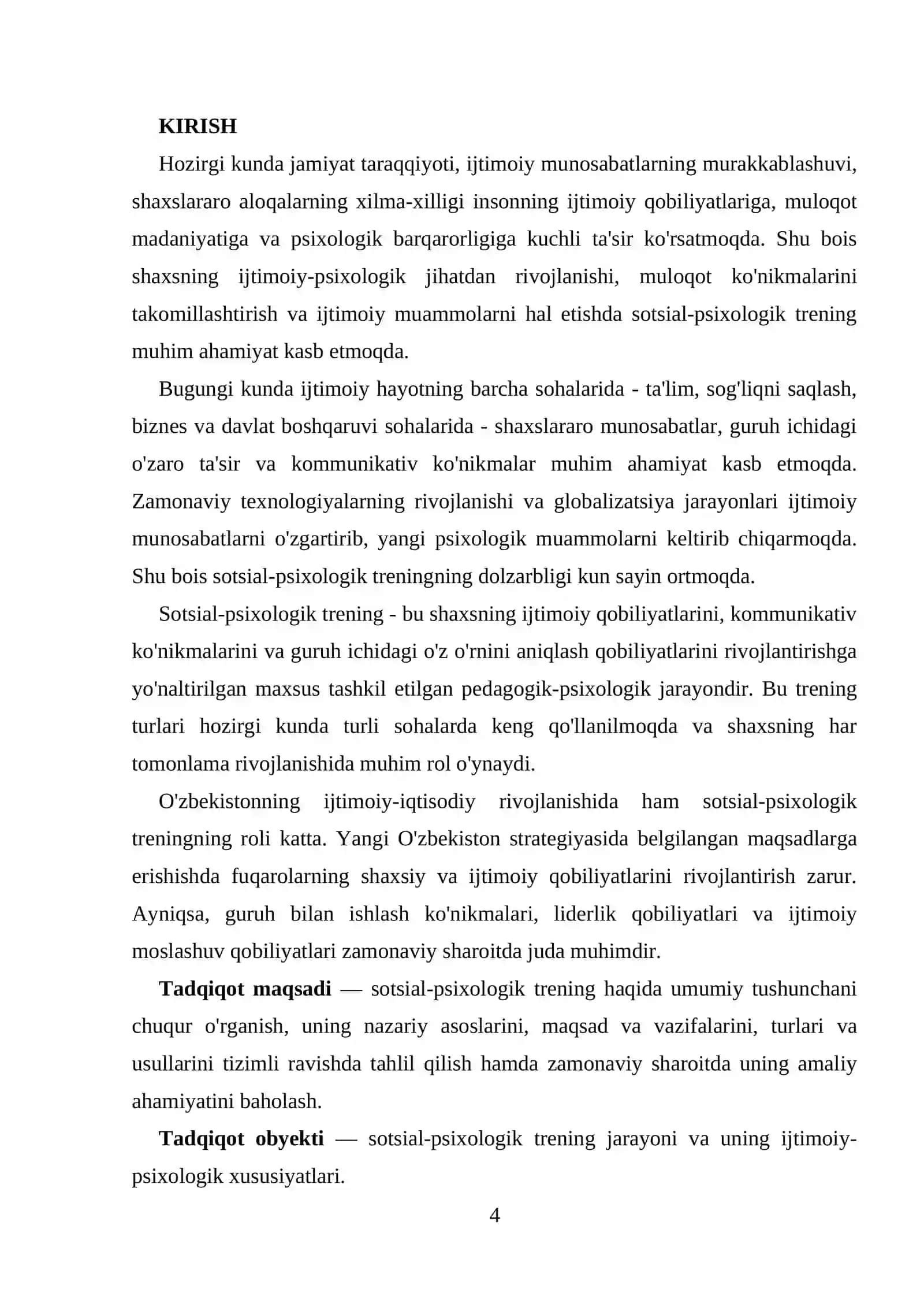 “Sotsial-psixologik trening haqida tushuncha” 4