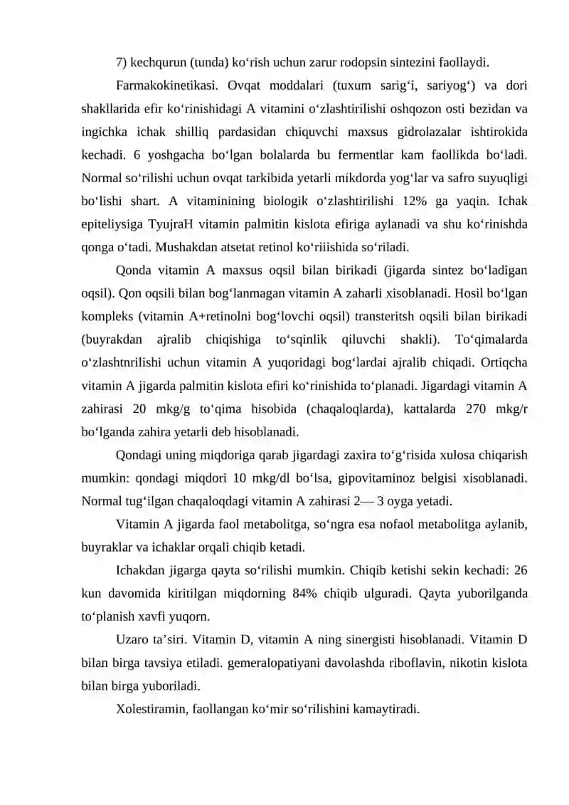 Metabolizmga ta’sir qiluvchi dori vositalarining klinik va farmakologik tavsifi 4