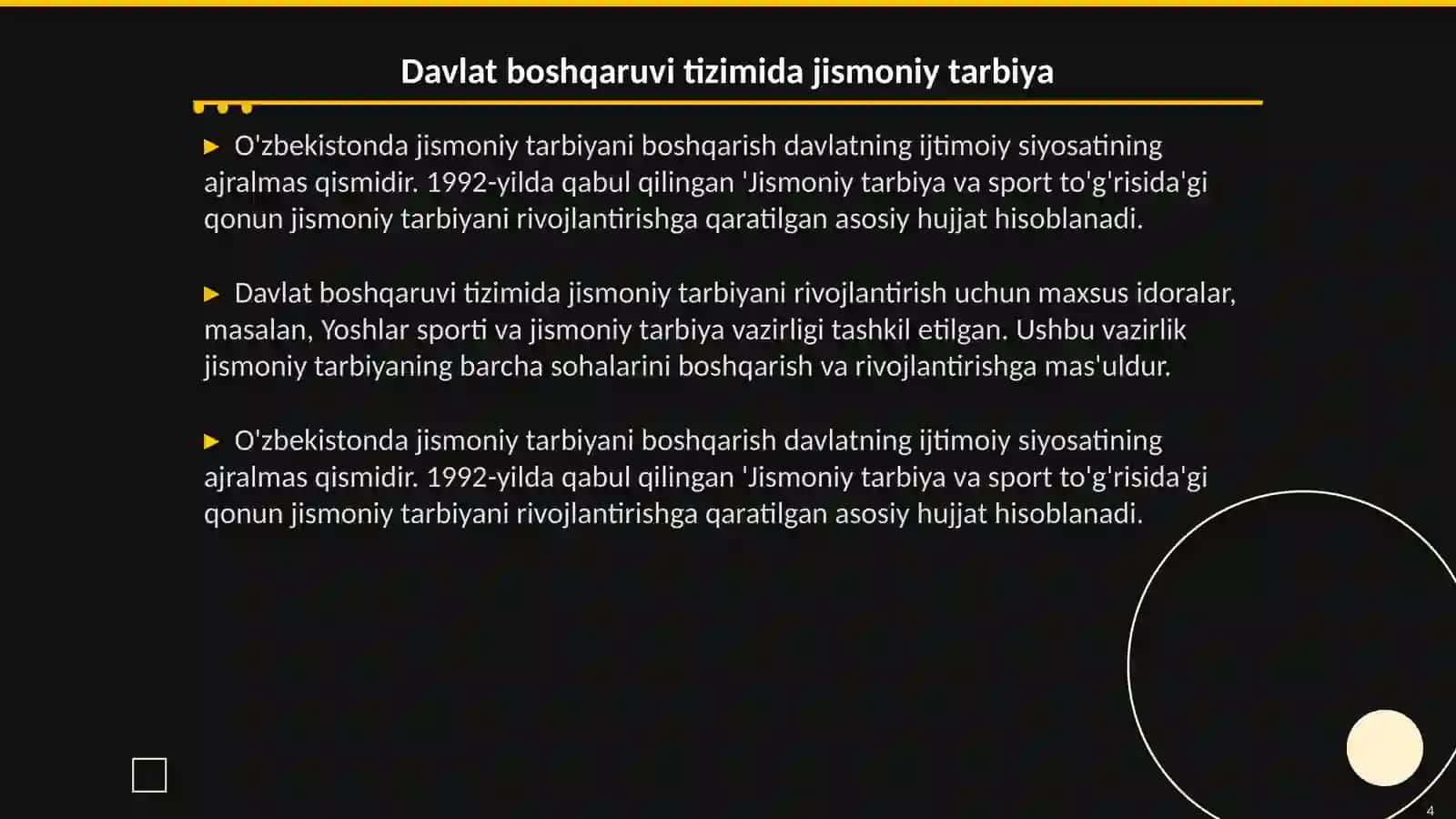 Jismoniy tarbiyani boshqarishning davlat va jamoat shakllari 4