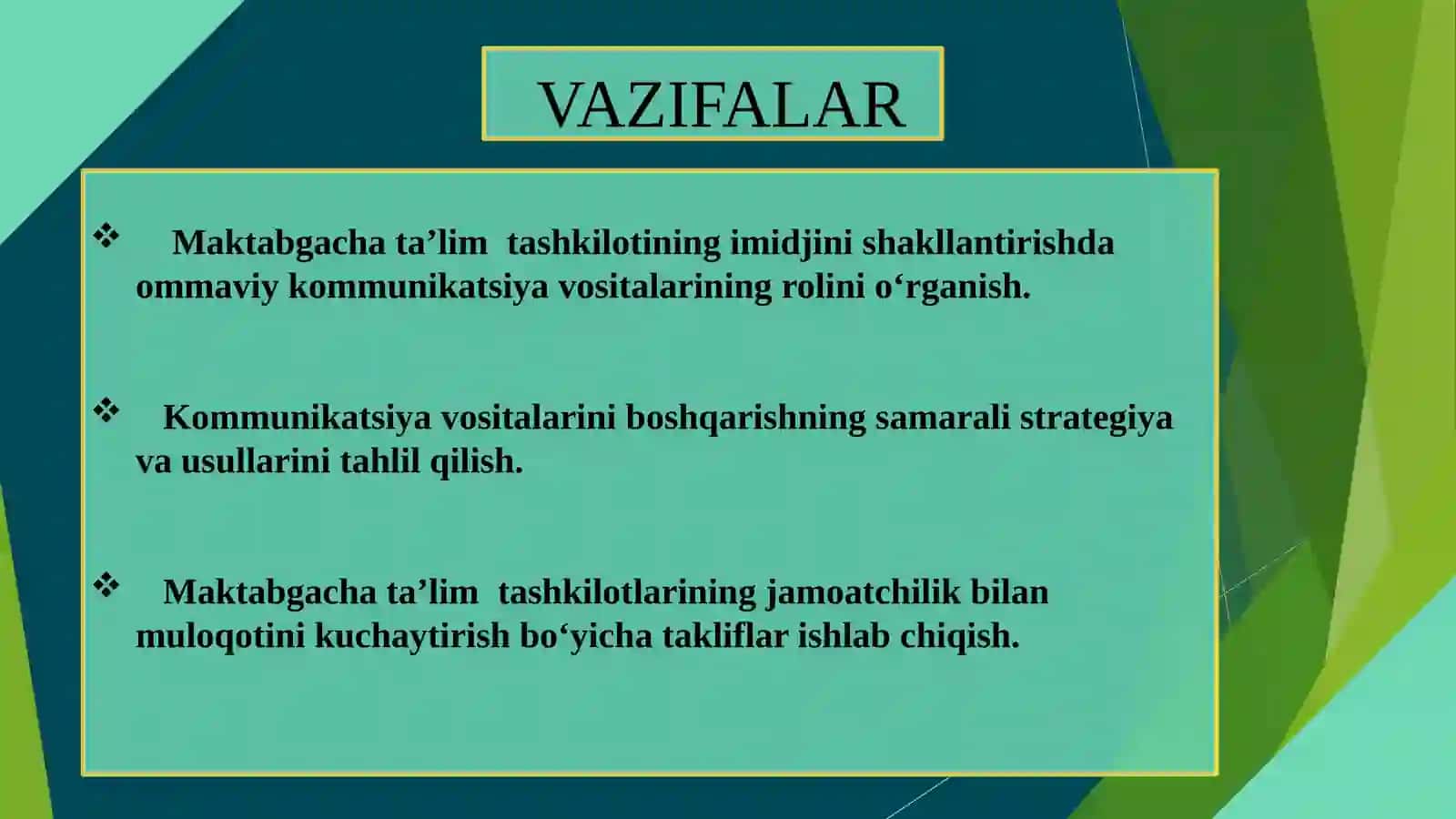 Menejerlik tizimi rivojlanishi 4
