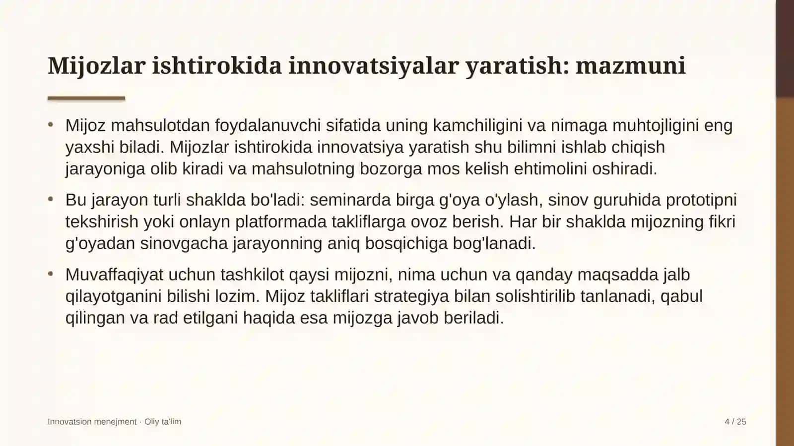 Koll-markazlarda mijozlar ishtirokida innovatsiyalar yaratish 4