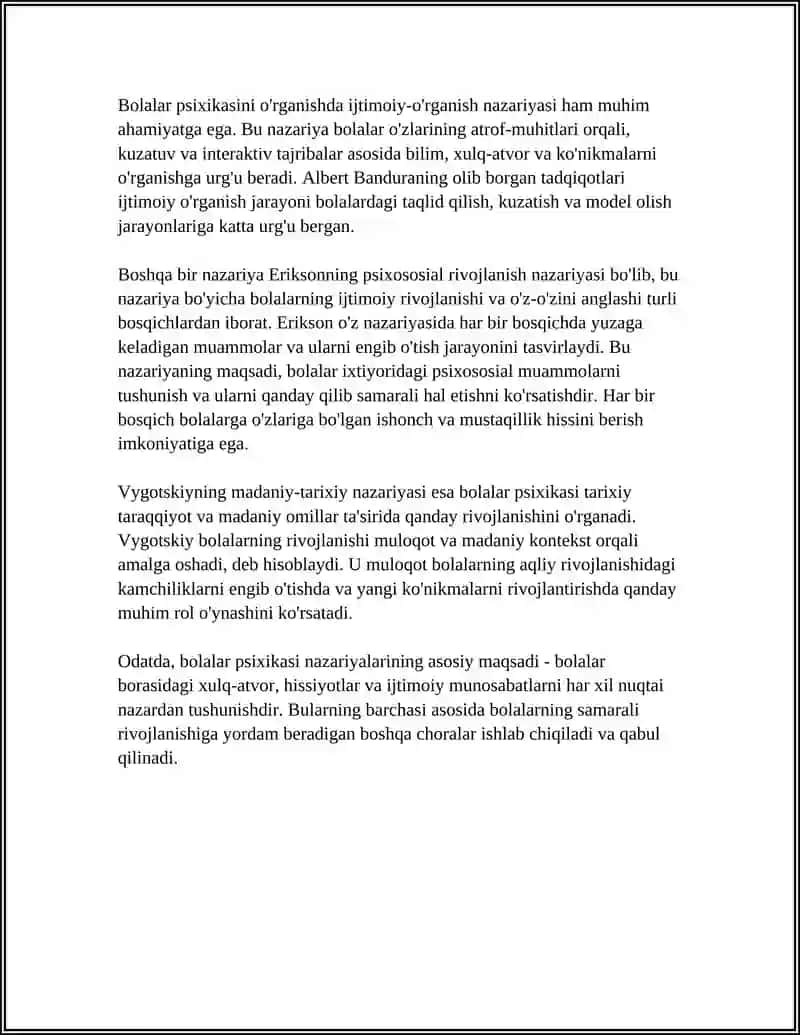 Bolalar Psixikasining O'rganish Tamoyillari 4