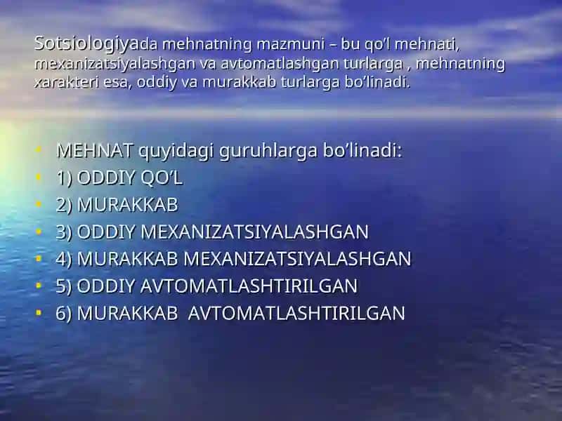 Mehnat sotsiologiyasi 4