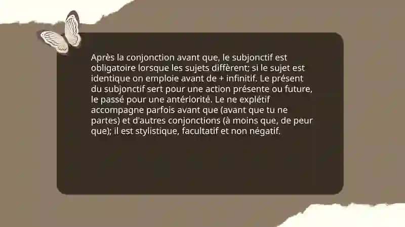 Le subjonctif présent: analyse de son emploi après certaines conjonctions 4