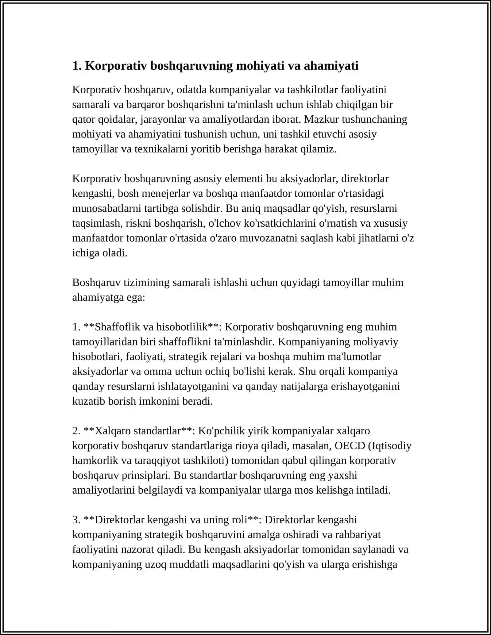 O'ZBEKISTON RESPUBLIKASIDA KORPORATIV BOSHGARUVNING INSTITUTIONAL ASOSLARI 4