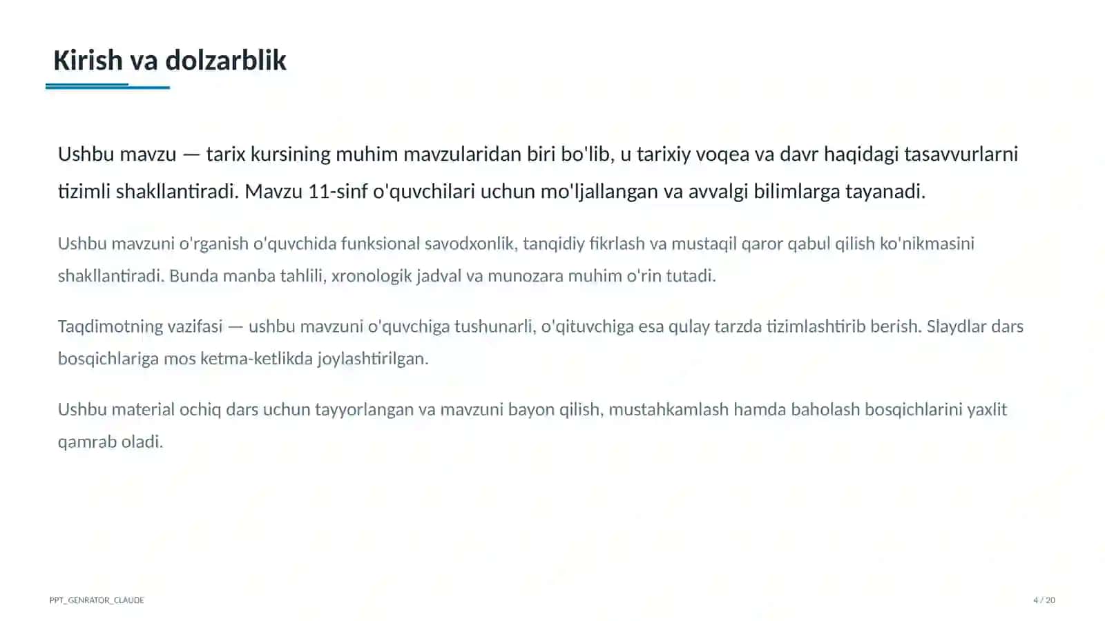 Davlat ramzlari va Konstitutsiyasi (11-sinf) 4