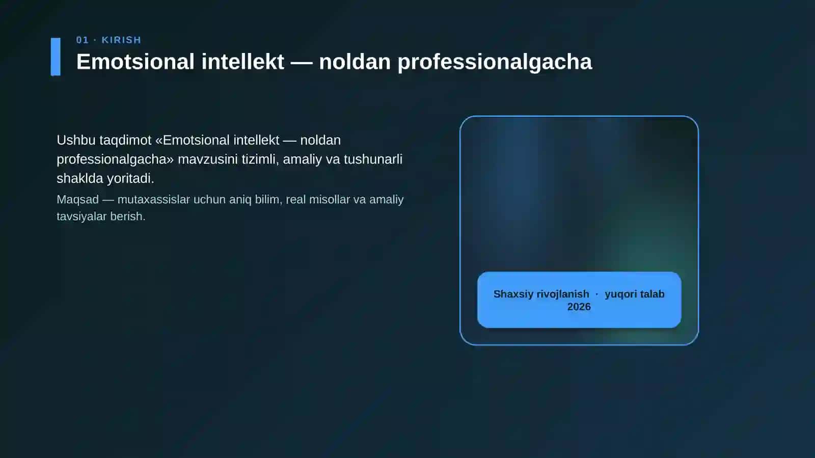Emotsional intellekt — noldan professionalgacha 4