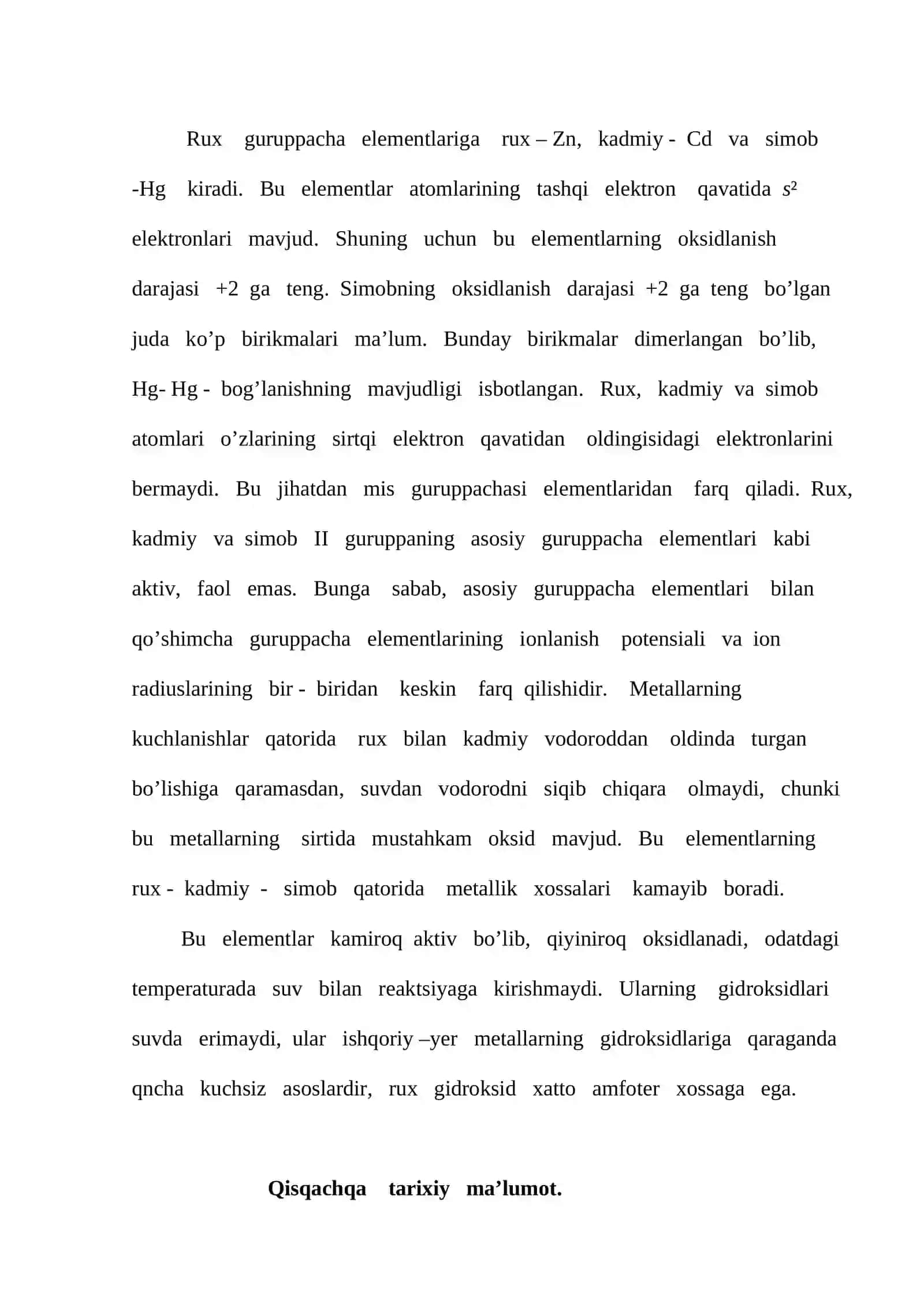Rux oksidining olinishi va xossalari 4