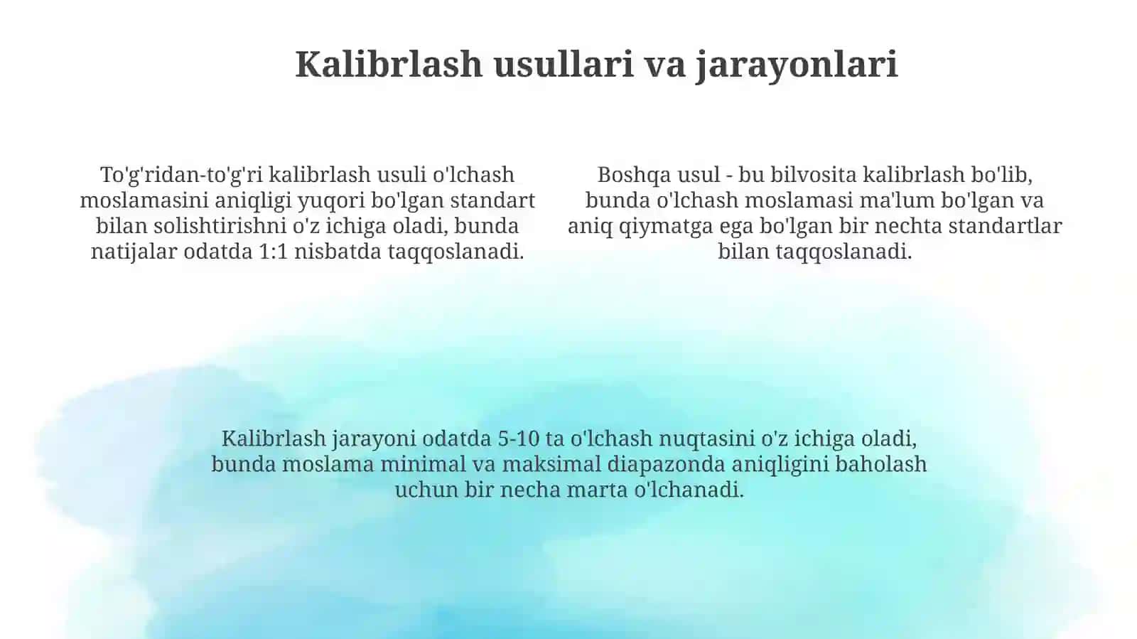 Õlchash vositalarin kalibrlash 4