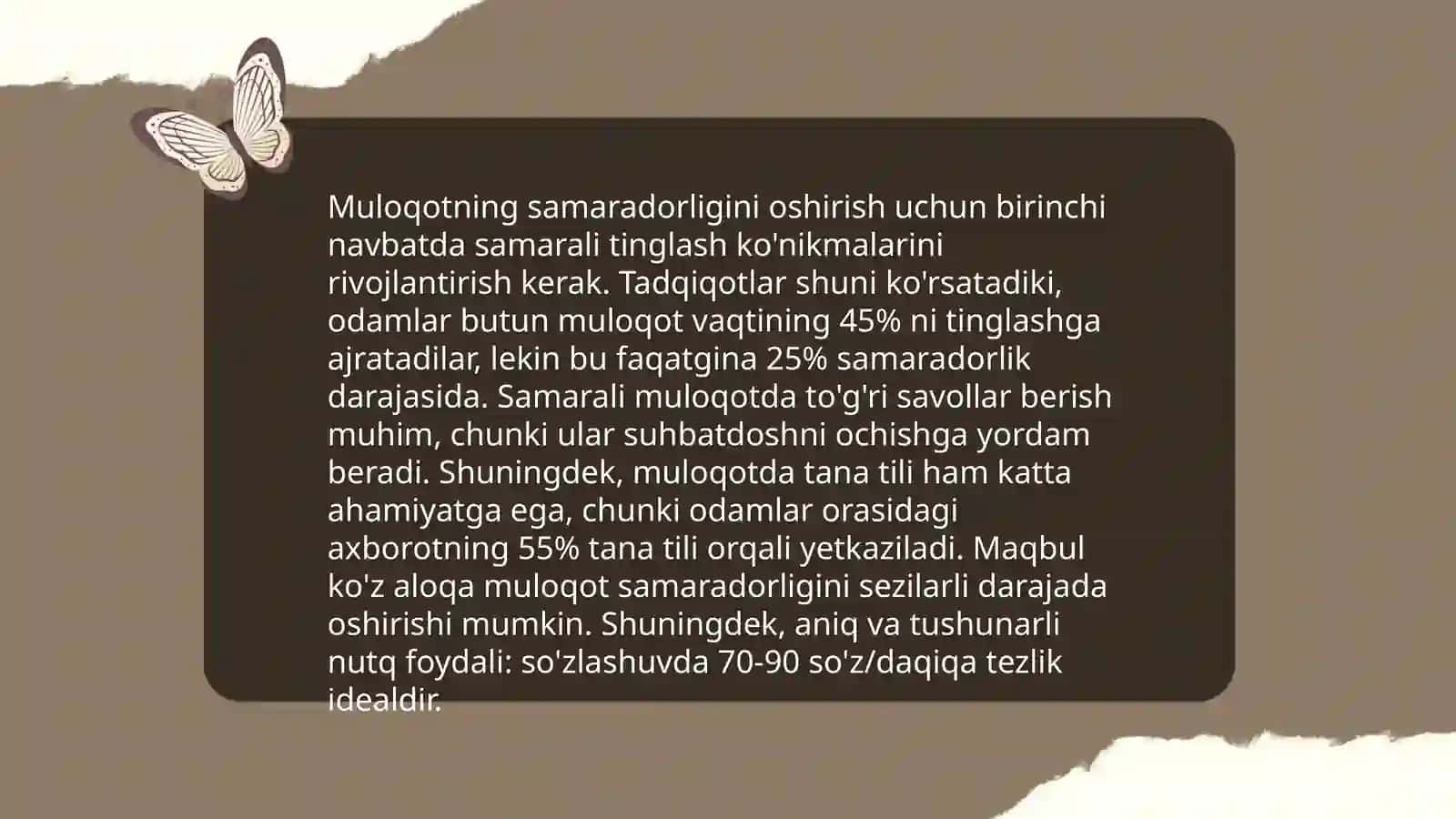 Nutqning kommunikativ sifatlari boʻyicha mashq bajarish va tahlil qilish 4