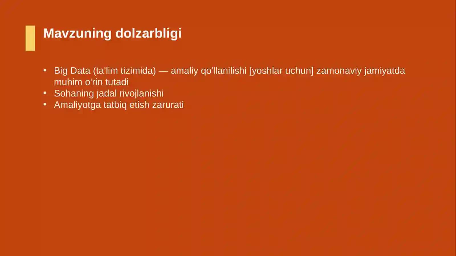 Big Data (ta'lim tizimida) — amaliy qo'llanilishi [yoshlar uchun] 4