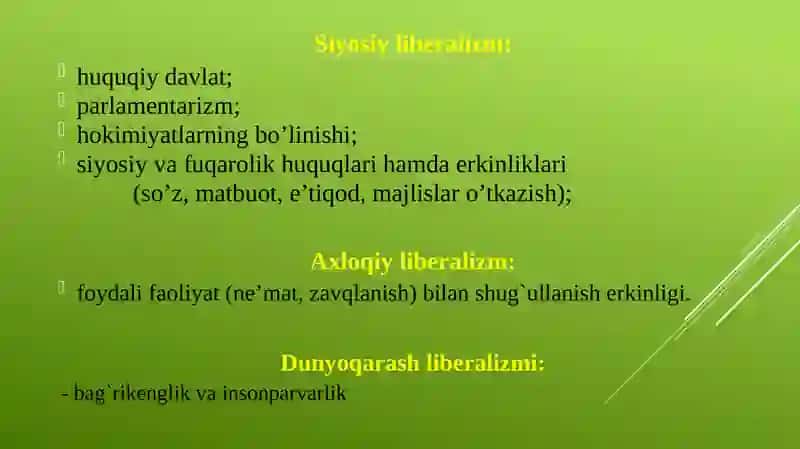 LIBERALIZM VA MODERNIZATSIYA: HOZIRHI BOSQICH. GLOBALLASHUV: MOHIYATI, MAZMUNI, YO’NALISHLARI VA OQIBATLARI 4
