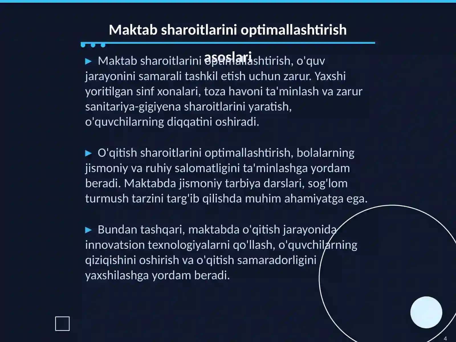 Bolalar jamoalarida OSH ishining gigiyenik jihatlari 4