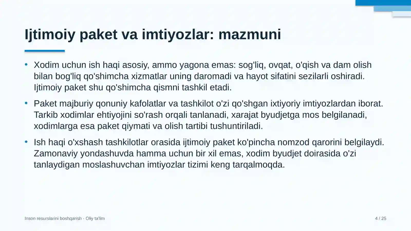 Davlat xizmatlari markazlarida ijtimoiy paket va imtiyozlar 4