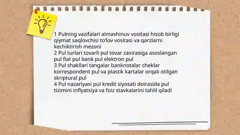Pul nazaryasi va pul- kredit siyosati 4