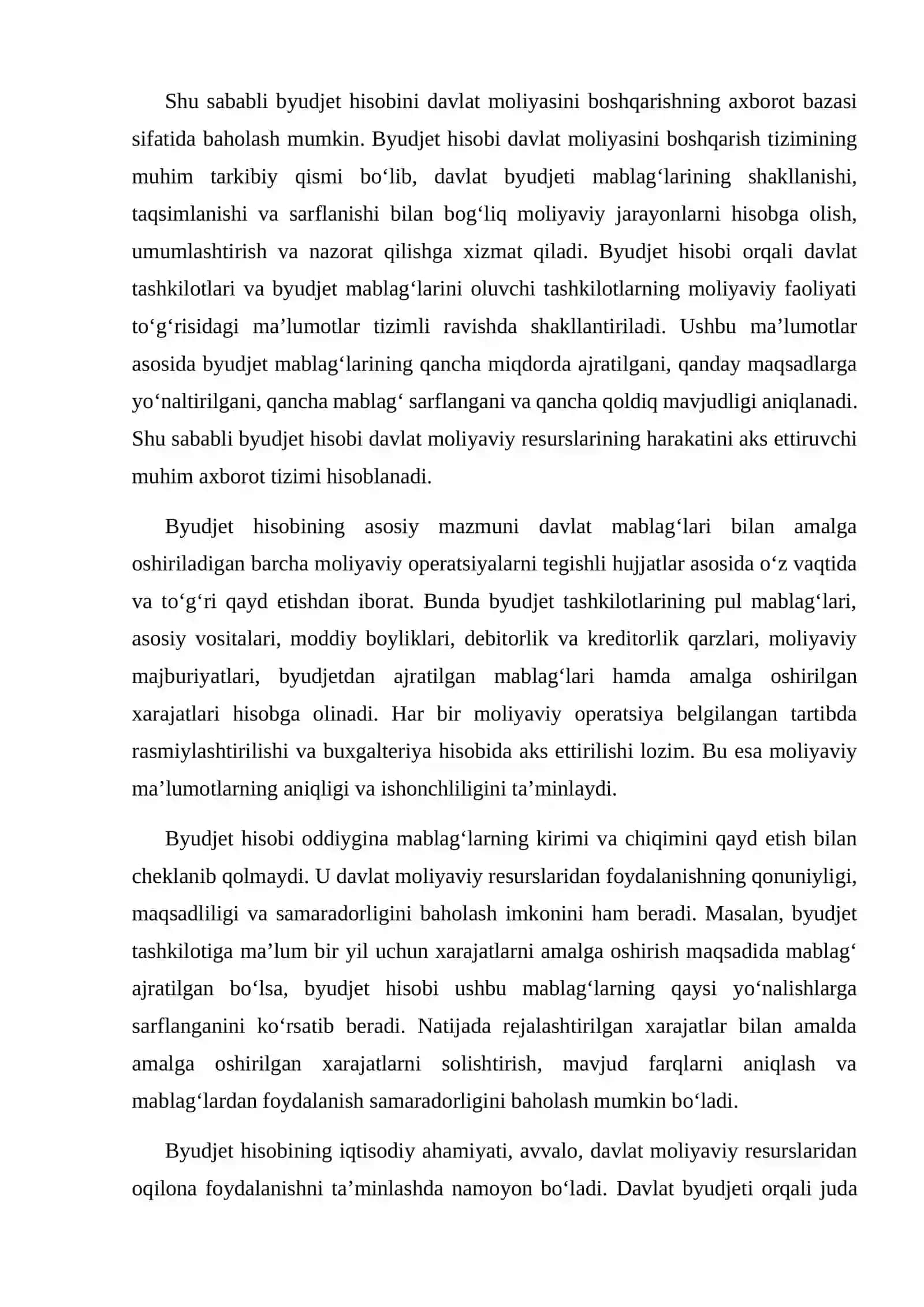 BYUDJET HISOBINING NAZORAT VA AXBOROT FUNKSIYALARI 4