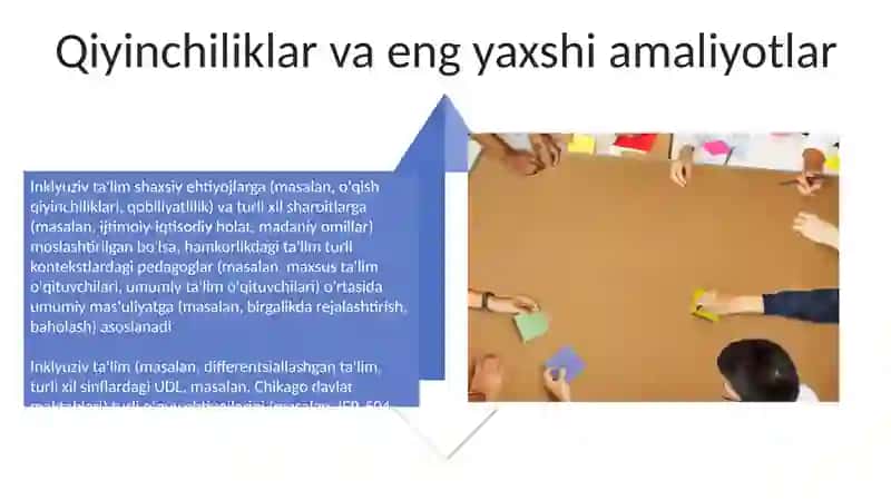 Inklyuziv va birgalikda o'qitish 4