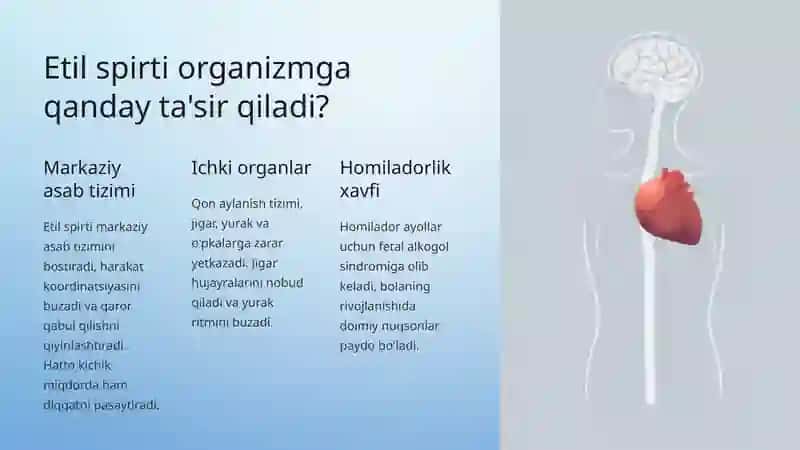 Etil spirti. alkogolizm va uning asoratlari 4