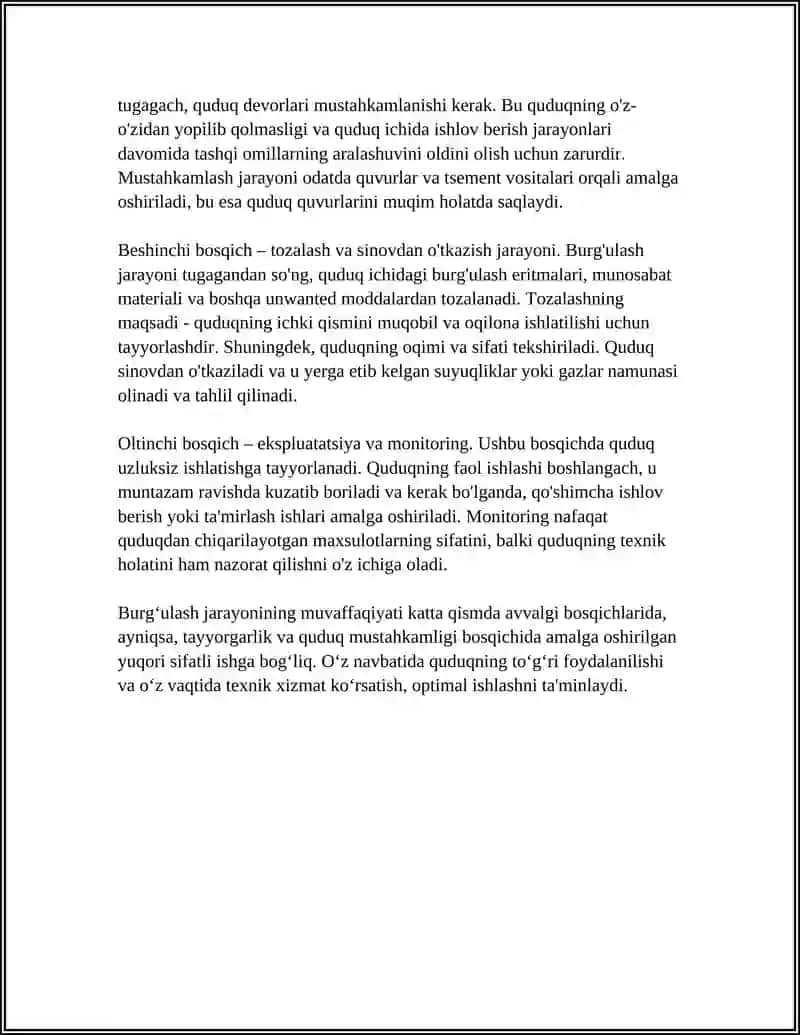 QUDUQ BURĞILASH JARAYONINING SXEMASI VA MOHIYATI 4