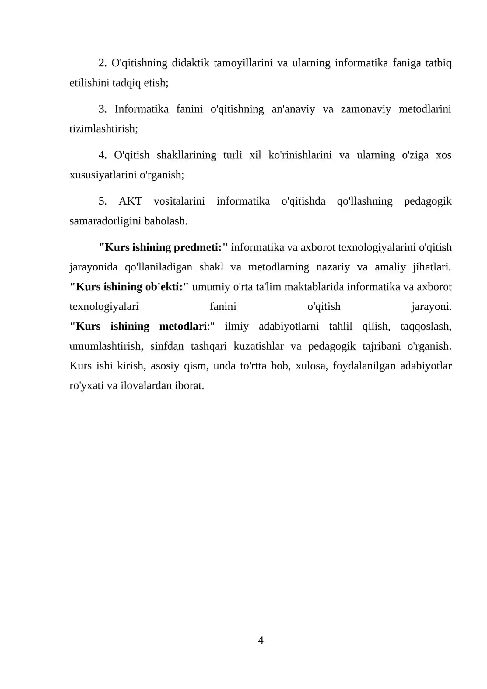 Informatika va axborot texnologiyalarini o'qitishning shakl va metodlari 4