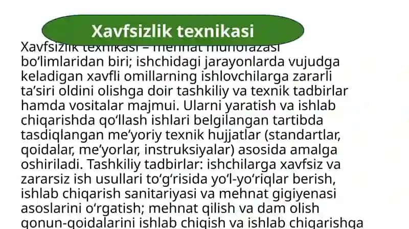 Xavfsizlik texnikasi 4