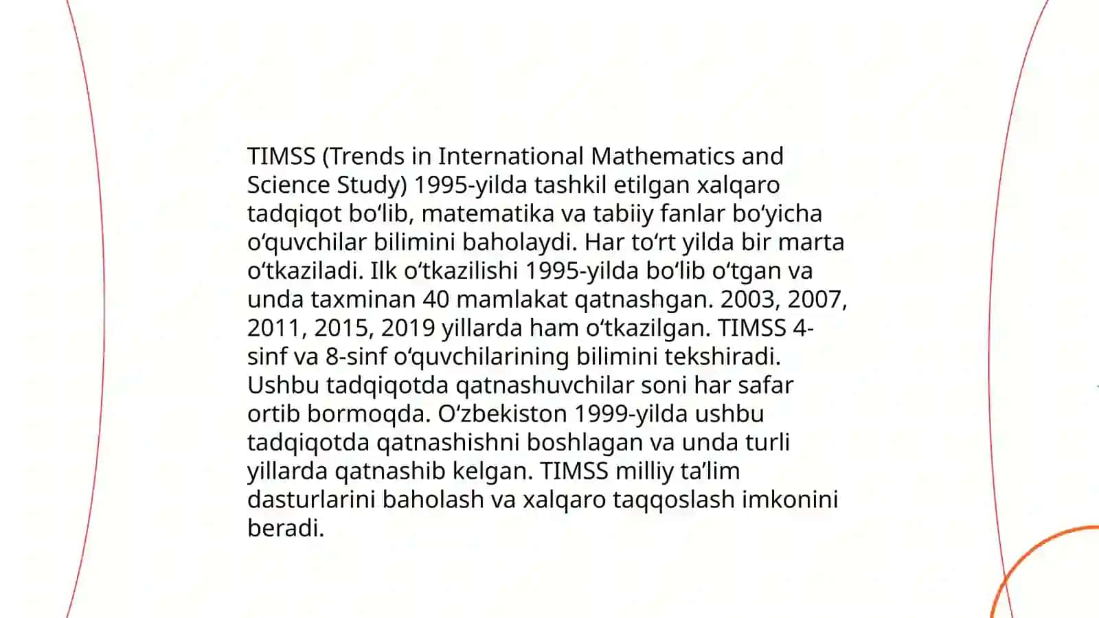 TIMSS haqida slayd 4